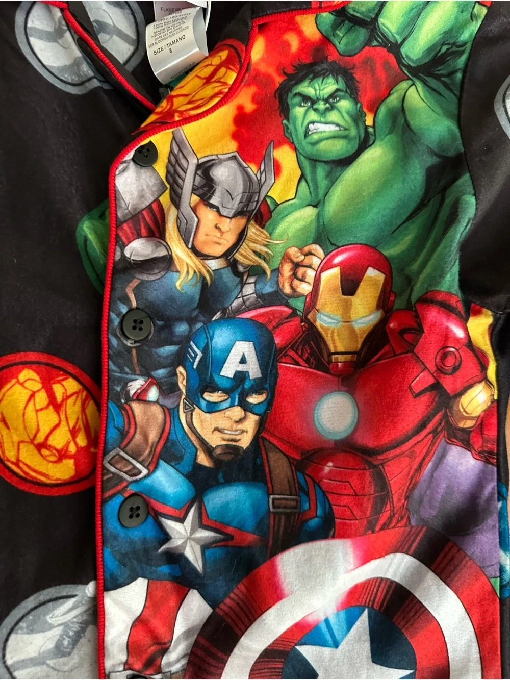 Marvel Avengers Boys Pajama Set Size 8 NWT